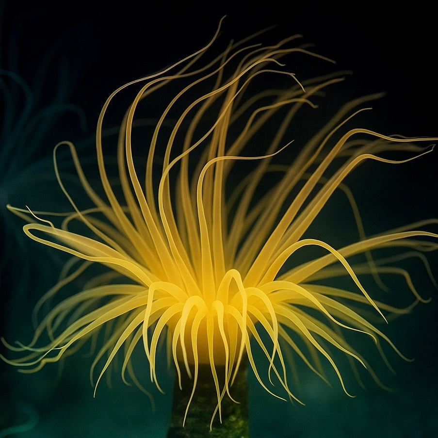 Ultra Orange Tube Anemone (3-5”) - Corals Anonymous