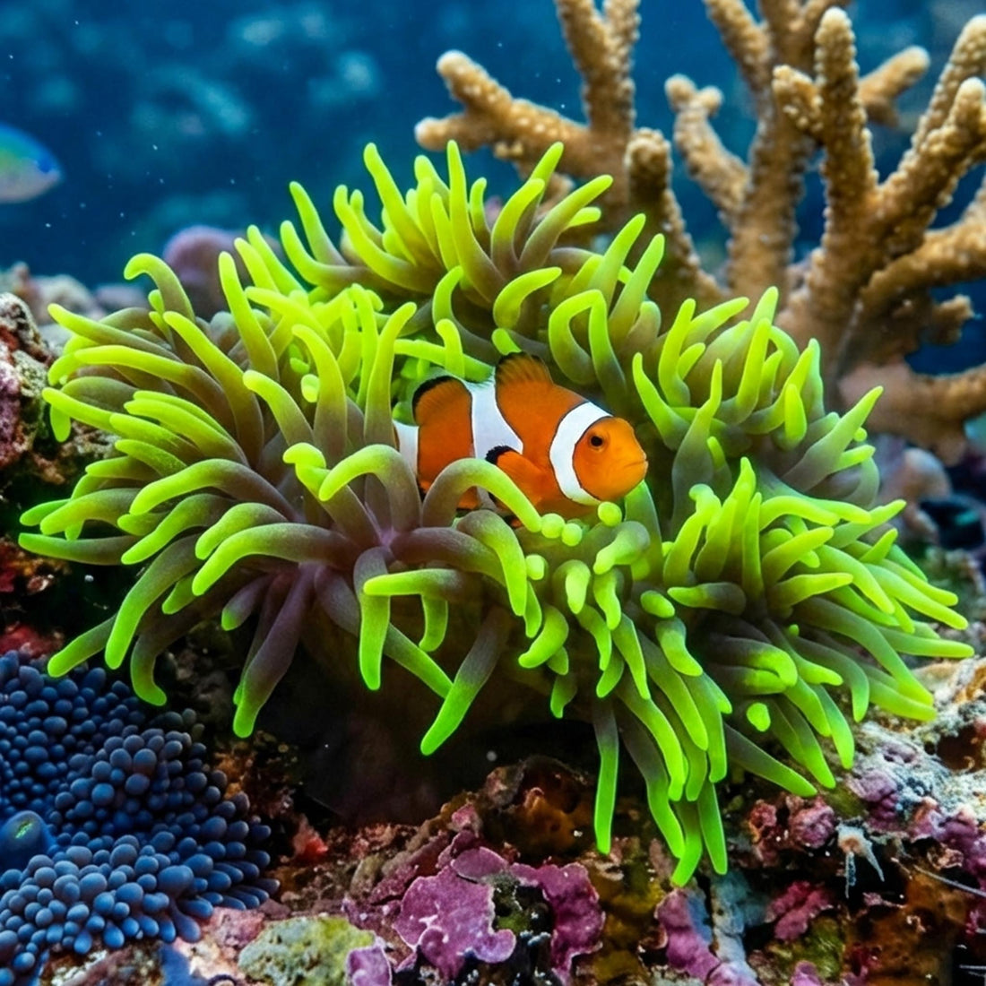 CA Purple Flash Bubble Tip Anemone - Corals Anonymous